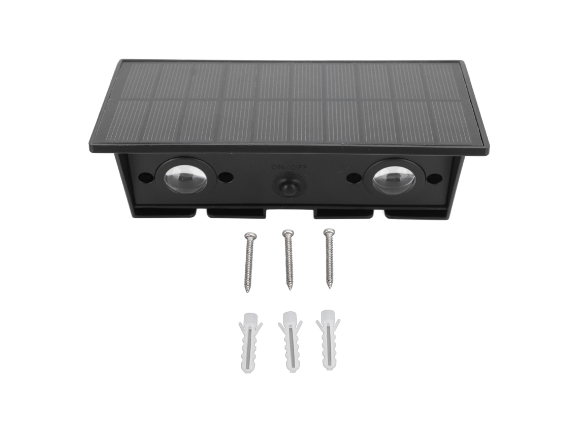 2026 lâmpada de Parede Solar com Luz Quente 4 Led 1500mah Ip54 Controle Inteligente Sensor de Luz para Jardim Exterior