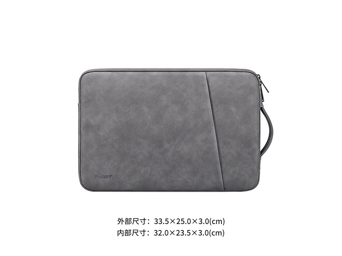 Lurelia Bolsa Para Portátil 14,1 A 15,4 Polegadas À Prova De Choque Impermeável De Ombro Com Bolso Cinza