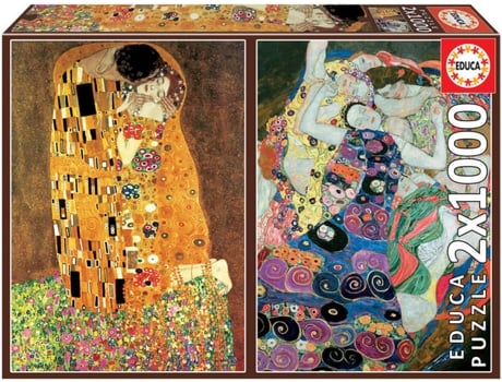 Puzzle EDUCA 2X1000 Gustav Klimt (Idade Mínima: 12 Anos - 2000 Peças)