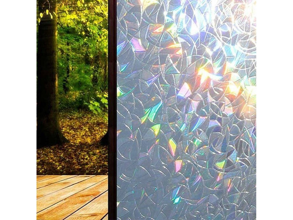 Adesivos Eletrostáticos De Pvc Com Cores Refração Para Vidros Janelas, Fáceis De Remover(yyv)