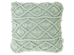 Almofada 45x45cm Macramé 3 Barras Verde KASA 1 un