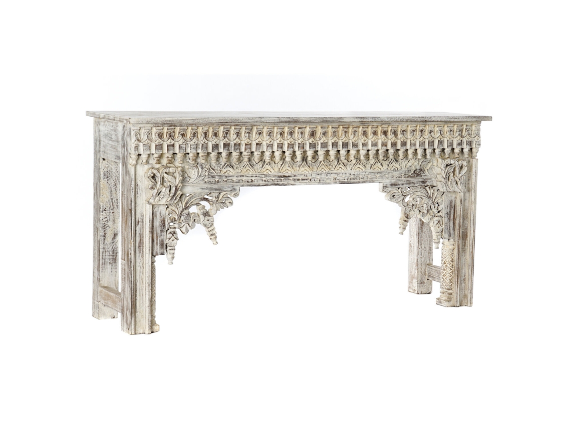 Mesa de Consola ALEXANDRA HOUSE LIVING em madeira de mangueira envelhecida, 150x41x76cm