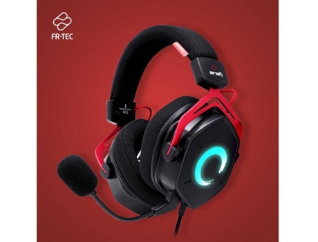 Auscultadores Gaming FRTEC Enso (Outlet Grade A - Com Microfone - Preto e Vermelho)