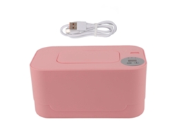 Aquecedor de toalhinhas para bebê com luz noturna ajustável usb portátil rosa | S/MARCA