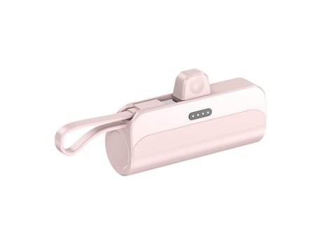 Powerbank Portátil 6000Mah 2 em 1 Lightning + Type-C M2 TEC M2-23 Rosa