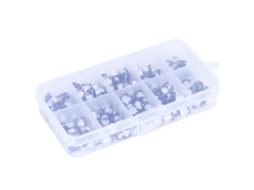 Kit de Capacitores Eletrolíticos Smd 200 Peças 10 Valores 10 50v 1 470uf S/MARCA