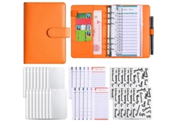 A6 Loose Leaf Binder Creative Journal, Macaron Pu Leather Cash Budget Notebook With Zipper Pouch Standard Gift Set