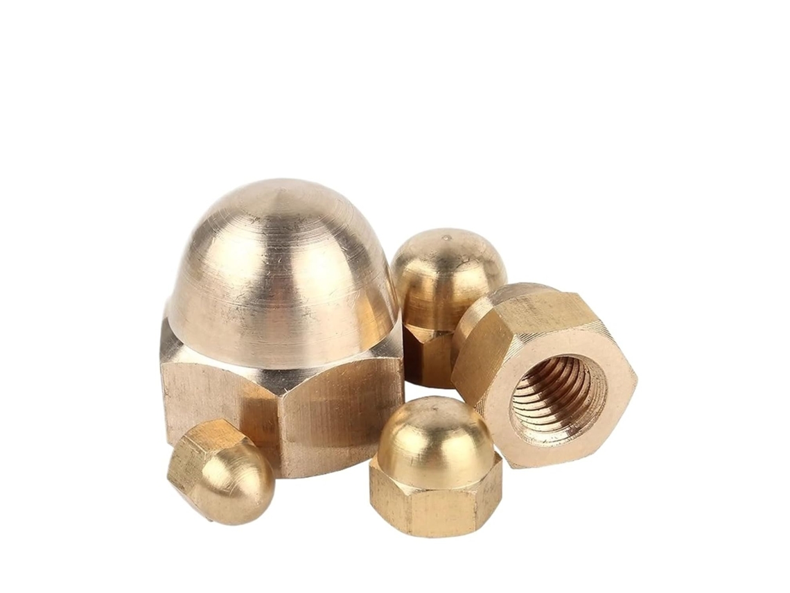 Porcas Sextavadas De Cobre M3 M4 M5 M6 M8 M10 M12 M14 M16 M18 M20 M22 M24 Com Tampa Abaulada 2 Peças