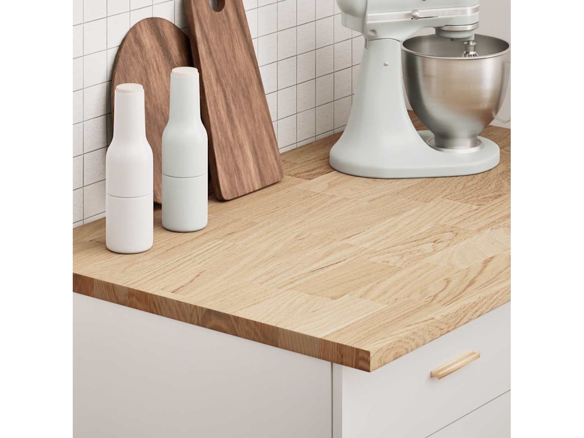 Vidaxl Bancada De Cozinha Retangular 100x63,5x2,7 Cm Carvalho Maciça
