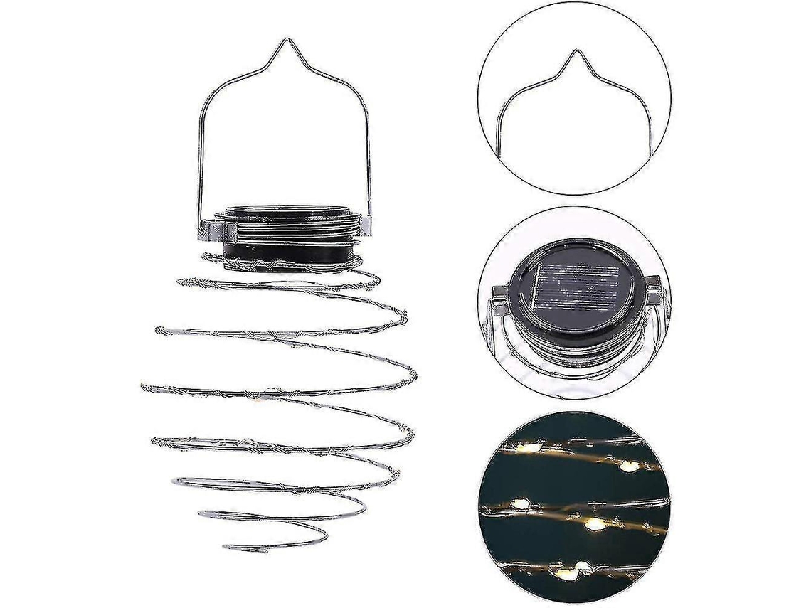 Cordão de luzes solares com 50 LEDs, 7 metros e à prova d'água AQUAFORGE