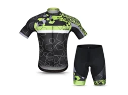 Conjunto De Camiseta De Ciclismo Para Homem Com Calcinha Com Espuma Gel Manga Curta Breathe Quick-dry