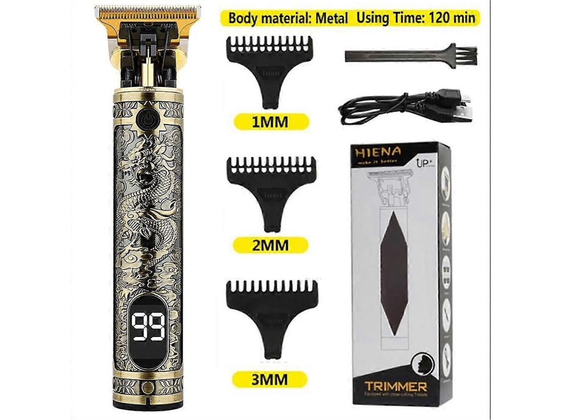 Novidade Em Barbeador Elétrico Masculino T9, Recarregável Via Usb, Máquina De Cortar Cabelo Profissional, Aparador De Barba E Cabelo Dragon.