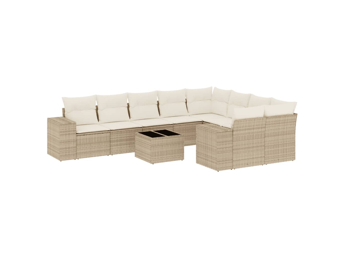 Garden Sofa Set, Garden Sofa Sets Vidaxl Bege Rattan / Vime (n/a)