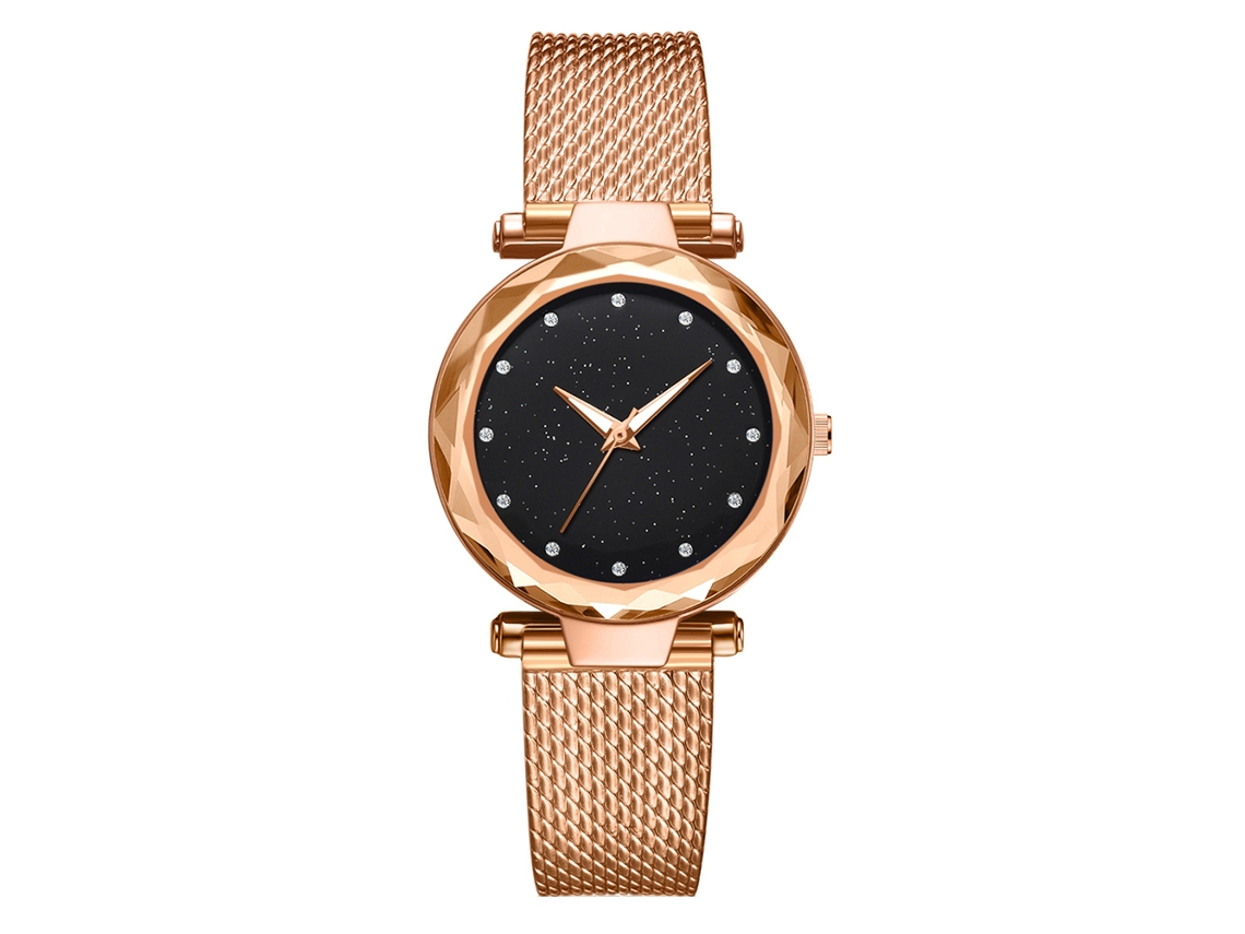 Reloj De Mujer Con Correa De Silicona Casual Simple Dial Redondo Oro Rosa Cuarzo