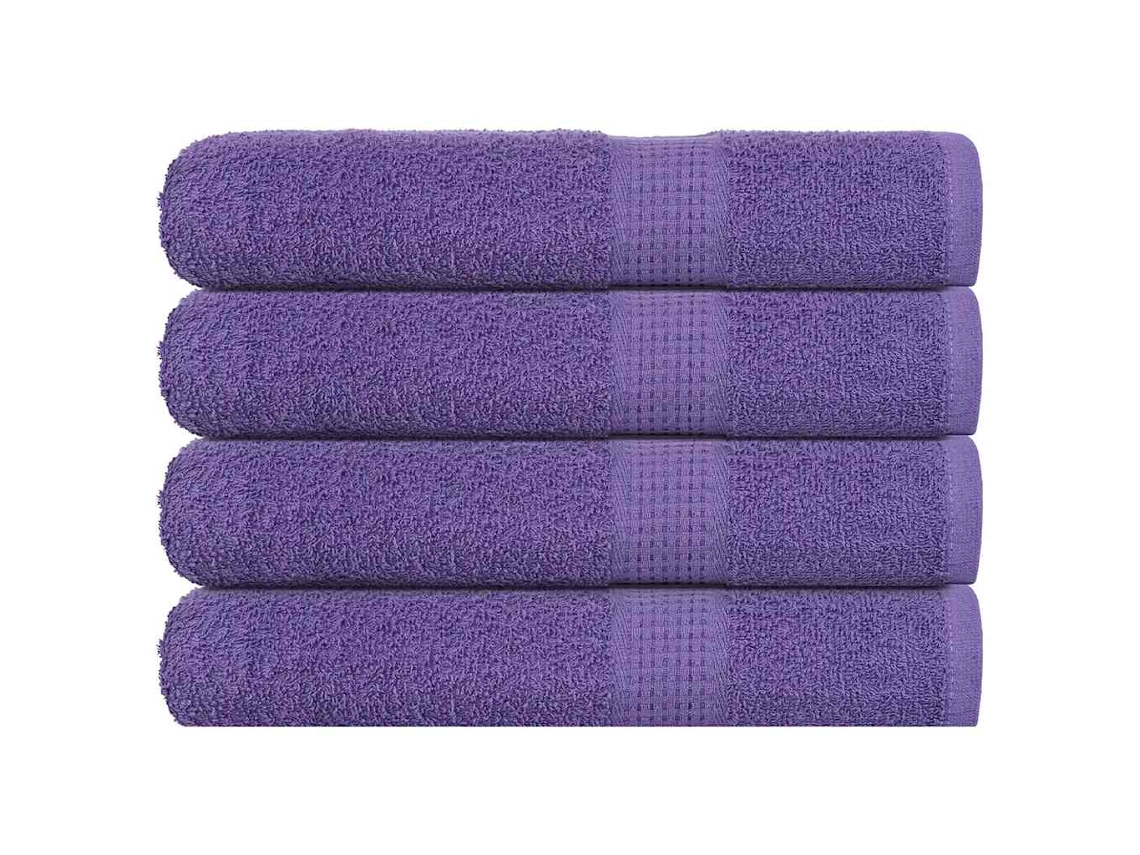 Vidaxl Toalhas De Sauna Frogn 4 Pcs 80x200 Cm 360 G/m² Roxo