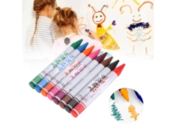 Lápis De Cera Laváveis Solúveis Em Água Para Crianças 8 Cores Ferramentas De Pintura E Desenho Materiais Artísticos