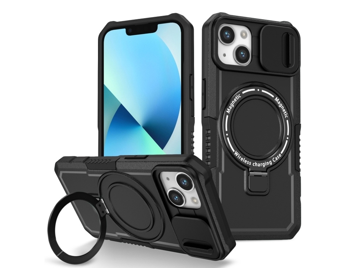 Tressino Capa Compatível Com Iphone 13 (sliding Camshield-magsafe-tpu-pc - Preto)