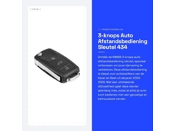 Afstandsbediening 3-knops - Auto Sleutel - Beveiligingschip - Slijtvast - Geschikt Voor Kever/beetle 2002-2005 - De Alta Qualidade Kunststof - Autosle