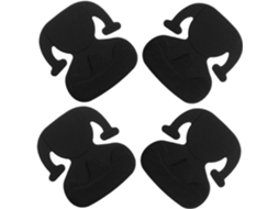 Conjunto De 4 Adesivos Sem Cola Para Calcanhar, Antiderrapantes, Com Revestimento De Tecido Para Calcanhar, Na Cor Preta