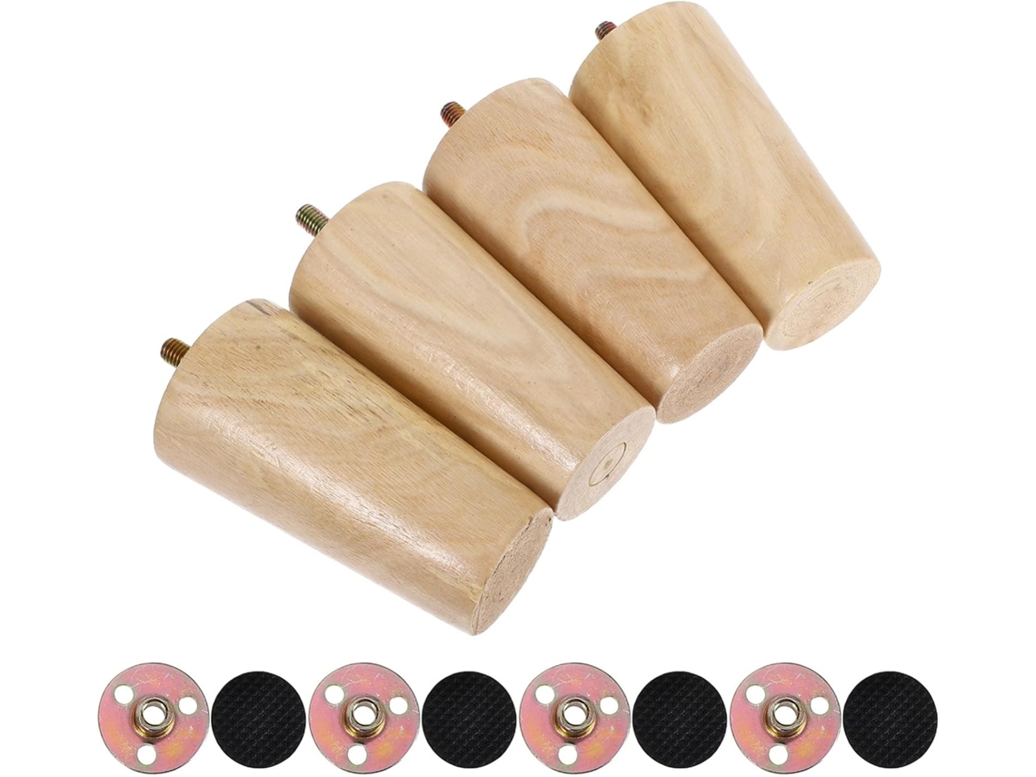Sewacc Conjunto De 4 Pés Madeira Para Móveis, Suportes Extensíveis Para Cama, Armário E Mesa De Console, Ideal Para Casa