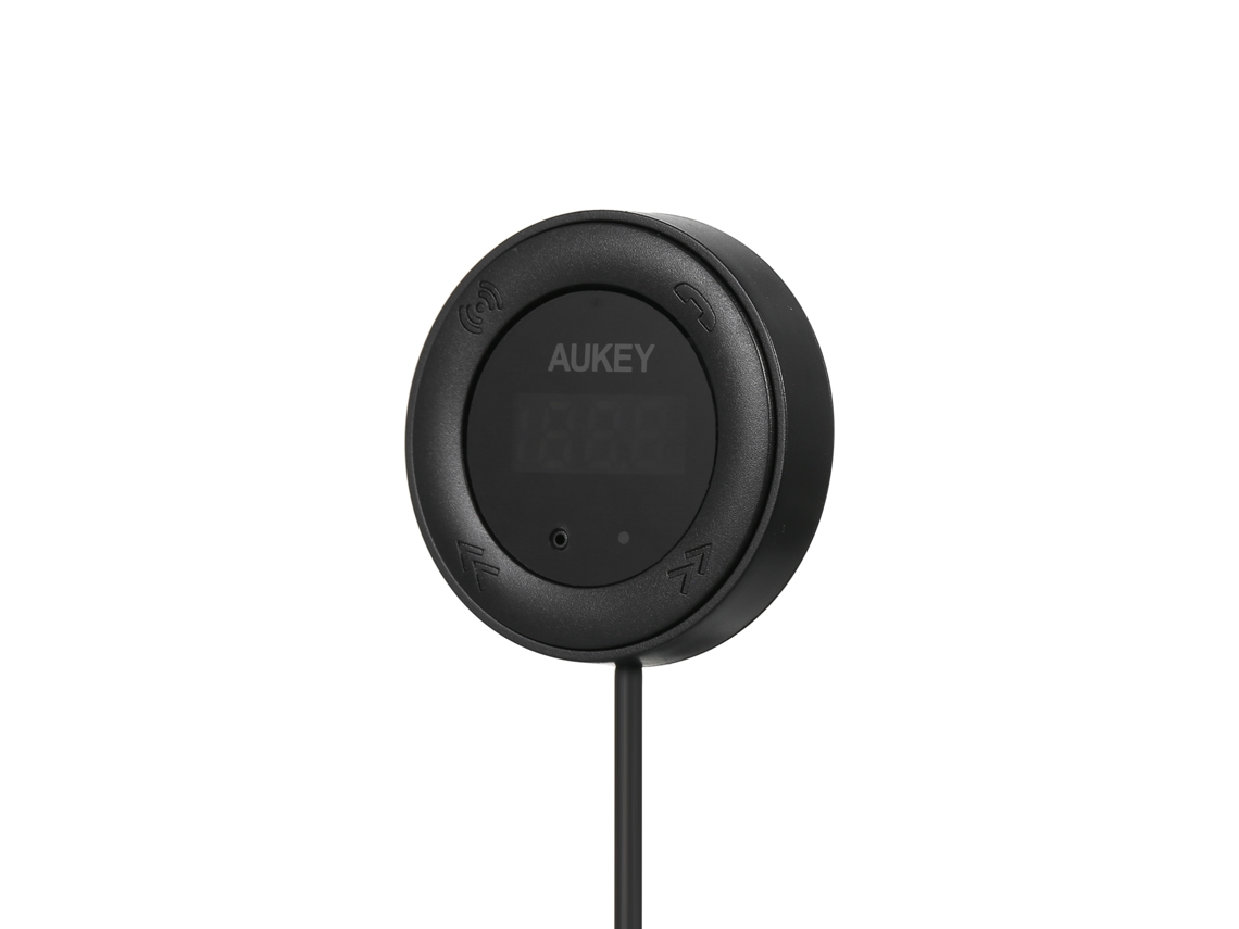 Aetheria aukey F4p Transmissor Fm Sem Fio para Carro, Kit Áudio Bt com Carregador Usb Dual Porta