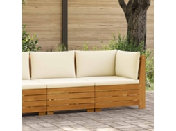 Vidaxl Conjunto De Lounge De Jardim Com Almofada 2 Peça Castanho