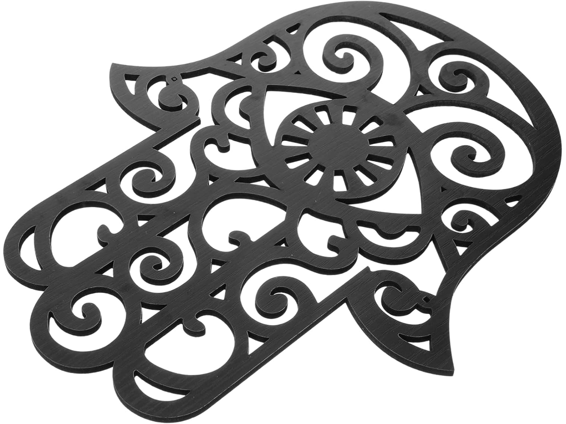Decoração de Parede em Forma Mão Hamsa, Feita Material Resistente com um Delicado Formato, Design CHABERLU