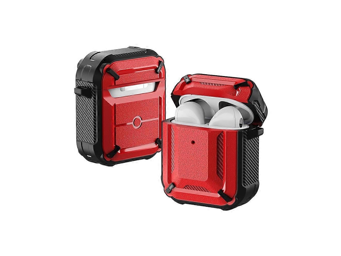 Camada protetora de silicone resistente a impactos com almofada quadrada em formato de diamante para fones de ouvido sem fio AirPods 1/2. GIECY