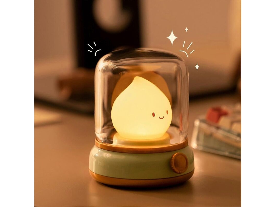 Luminária de Ambiente com Efeito Chama Desenho Animado. Decorativa Sem Dimmer Recarregável BRILVIBERA