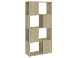 Book Cabinet Room Divider, Book Cabinet Room Dividers Vidaxl Marrom Madeira Processada (60 X 24 X 124.5 Cm)
