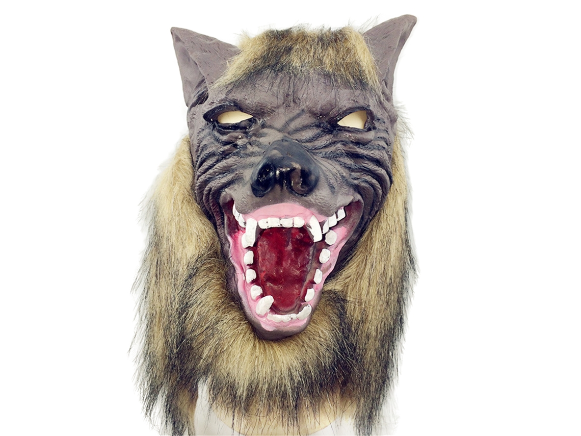 Laxiscreed Máscara Halloween Horror De Diabo Com Cabeça De Lobo Para Festa