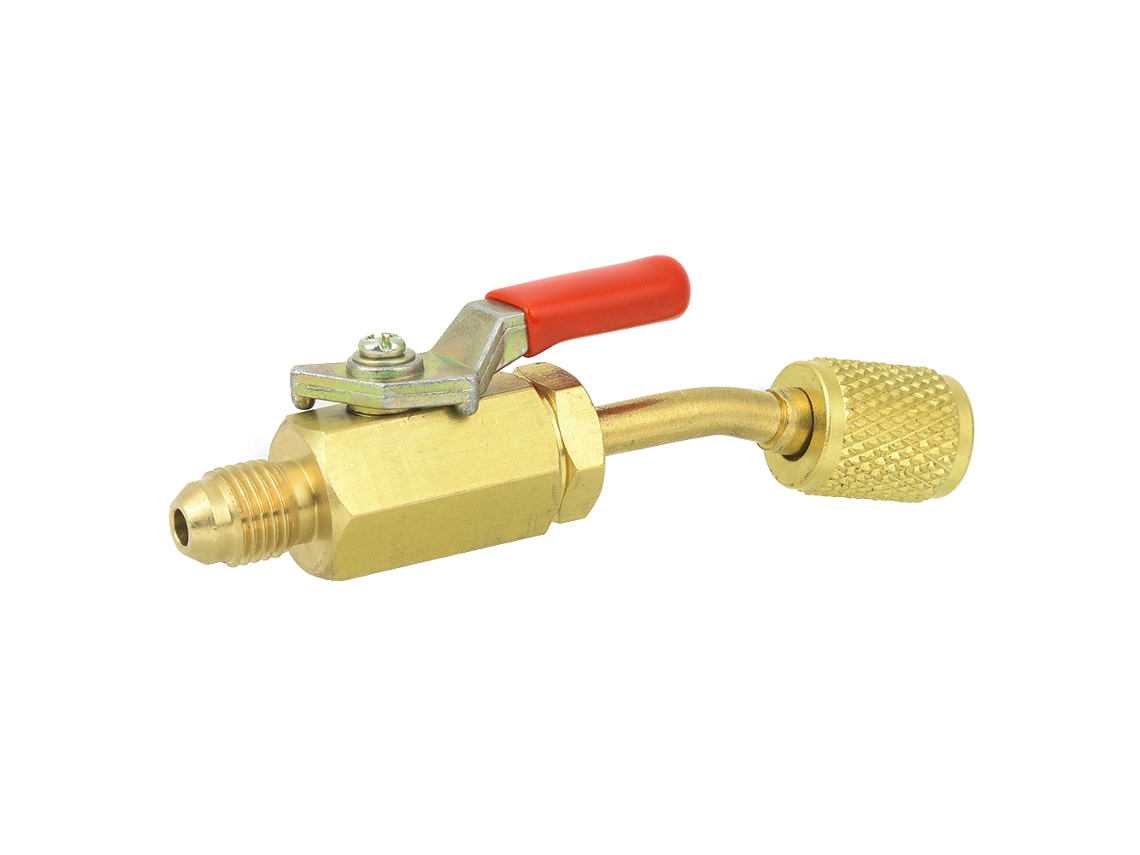 Válvula Stop Manual Em Latão Laxiscreed 1/4" Para Refrigerantes R12, R134a E R410a
