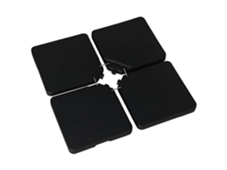 Base para Guarda sol 4 placas BTFORUS encher com água ou areia até 60/70kg 100x100x6,8cm preto
