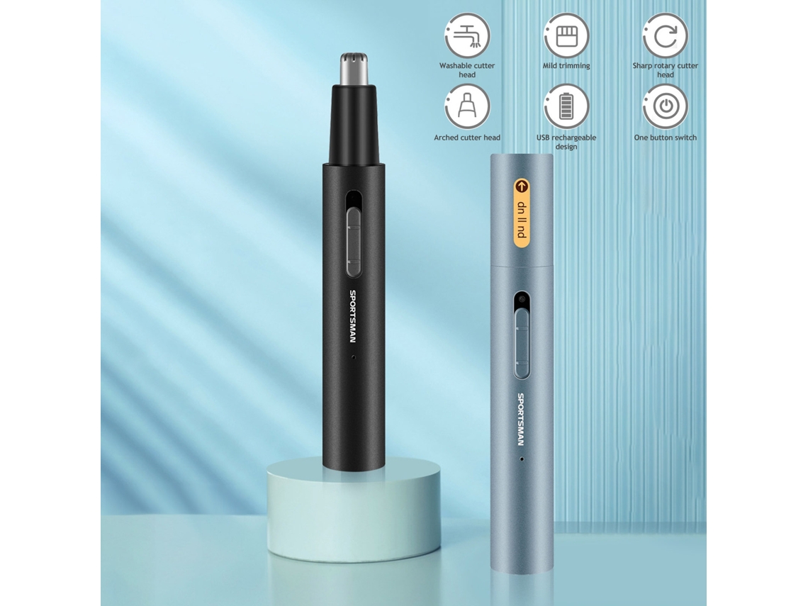 Afeitadora Nasal Eléctrica Recargável Usb Com Corta-cejas