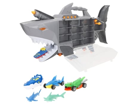 Roboshark Teamsterz Car Carrier Case Com Rampa E Lançador