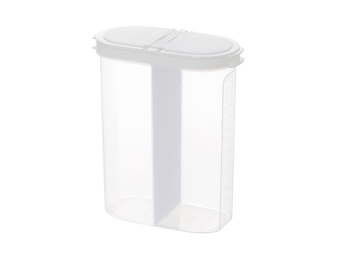 Contentor Hermético De 2.6l Com Compartimentos - Caixa De Cozinha Para Cereais, Doces E Snacks Crocantes