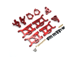 Vermelho Conjunto Suspensão Braço Oscilante Copo de Direção em Metal Reforçado 1/14 1/16 Zd Racing Mt16 Rlaarlo Jiusi Mt14r Pt14r Acessórios Rc MDUG