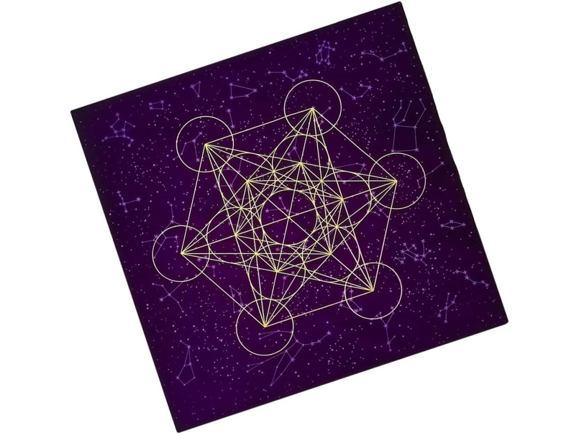 Toalha De Mesa De Adivinhação Em Algodão Roxo, Resistente Ao Desgaste E Protetora.