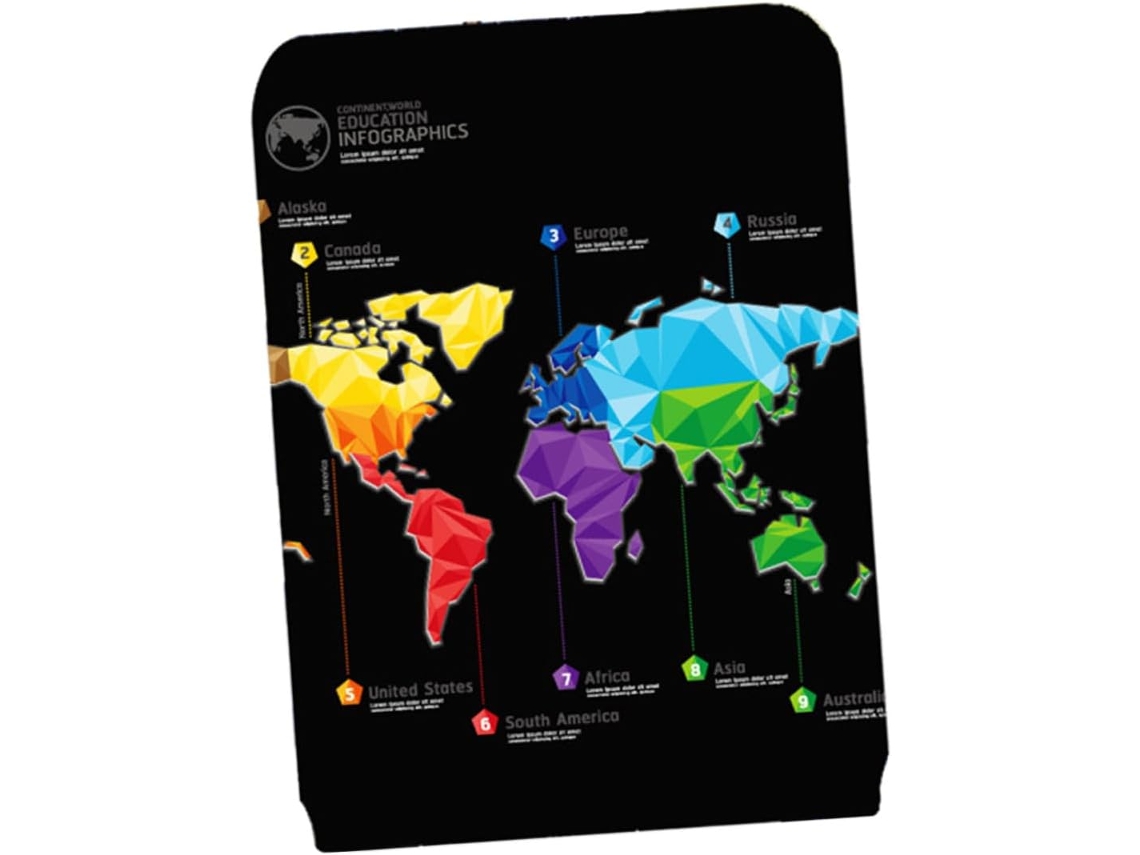 Capa Protetora Elástica Para Mala Tamanho Xl Com Estampa De Mapa-múndi