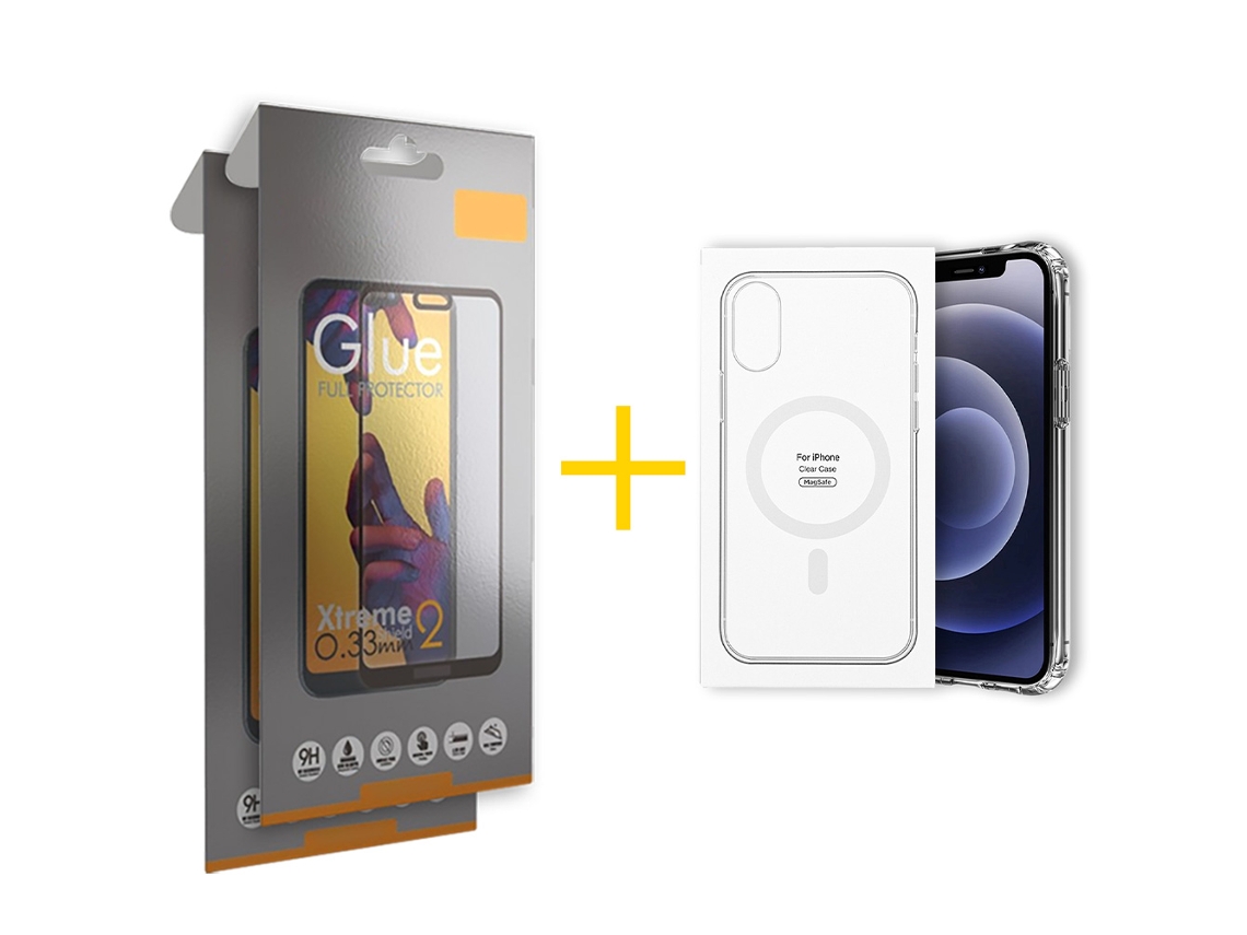 Conjunto de Películas de Ecrã Full Magsafe para iPhone 16 Plus SKYHE Vidro Temperado Transparente (2un)