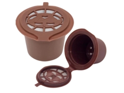 Pack 6 Capsulas Reutilizáveis para Nespresso Citiz & Milk Castanho ANTIIMPACTO!