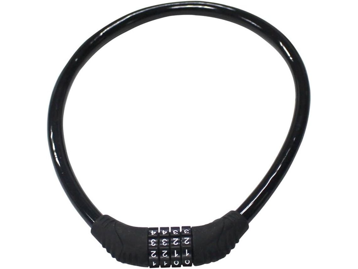 Lurelia Cadeado Bicicleta, Código, Chave, Preto, 60 Cmx12,7cm, 60cm