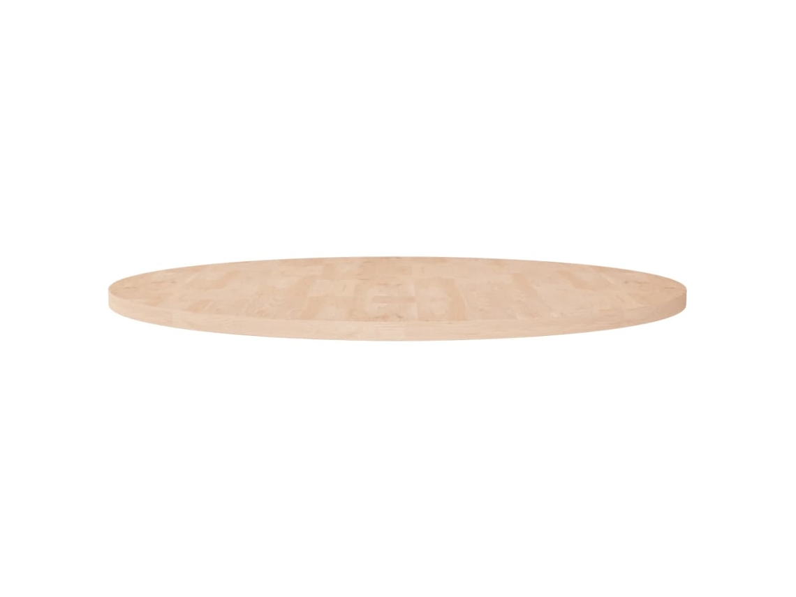 Vidaxl Tampo De Mesa Redondo Ø90x2,5cm Carvalho Maciço Não Tratado