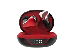 Fones de Ouvido Pequenos Sem Fio Bluetooth 5.4 com Cancelamento de Ruído para Iphone Android JIAPEI (vermelho)