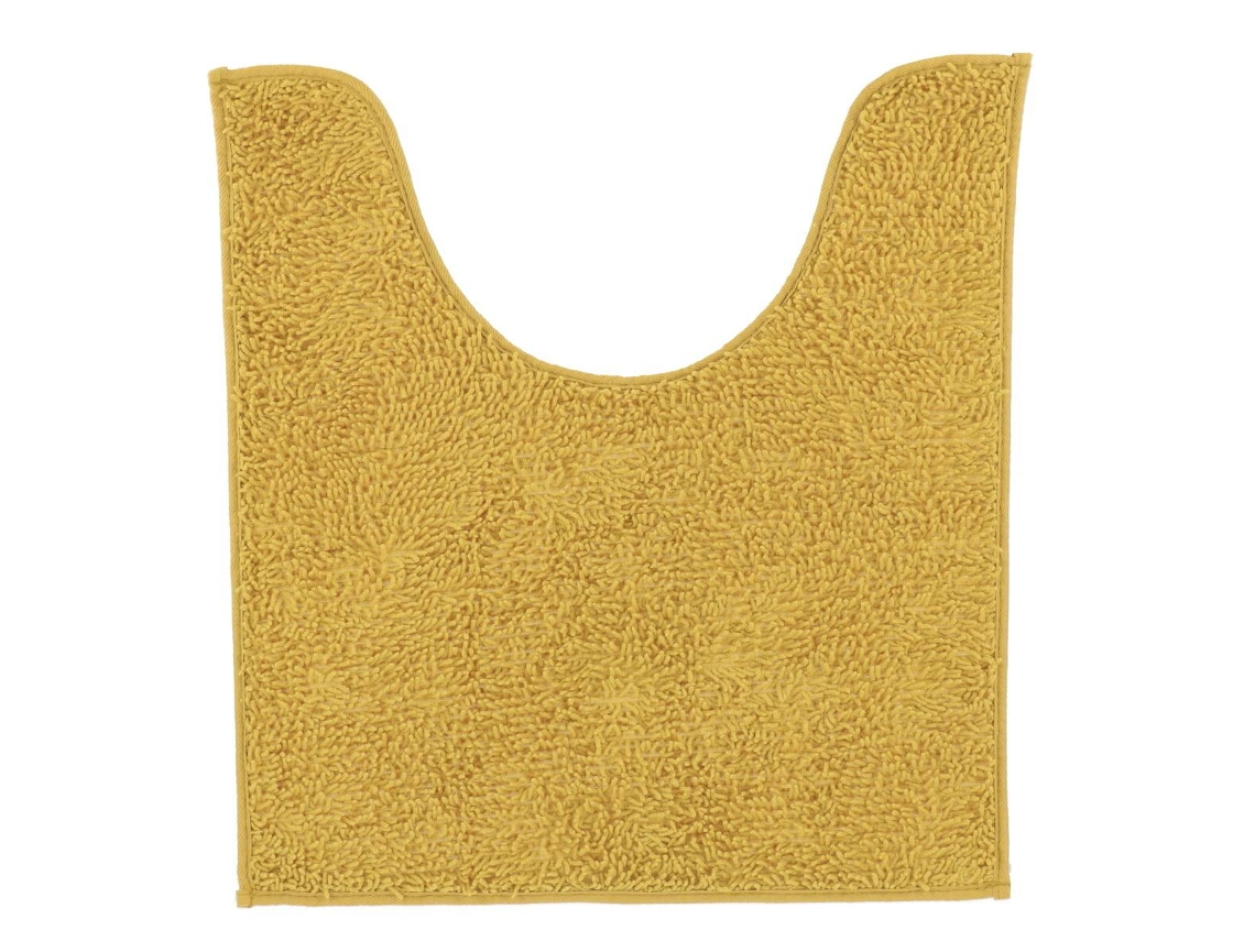 Carpete De Poliéster Para O Contorno Do Banheiro De Mostarda De 45X50 Cm TENDANCE