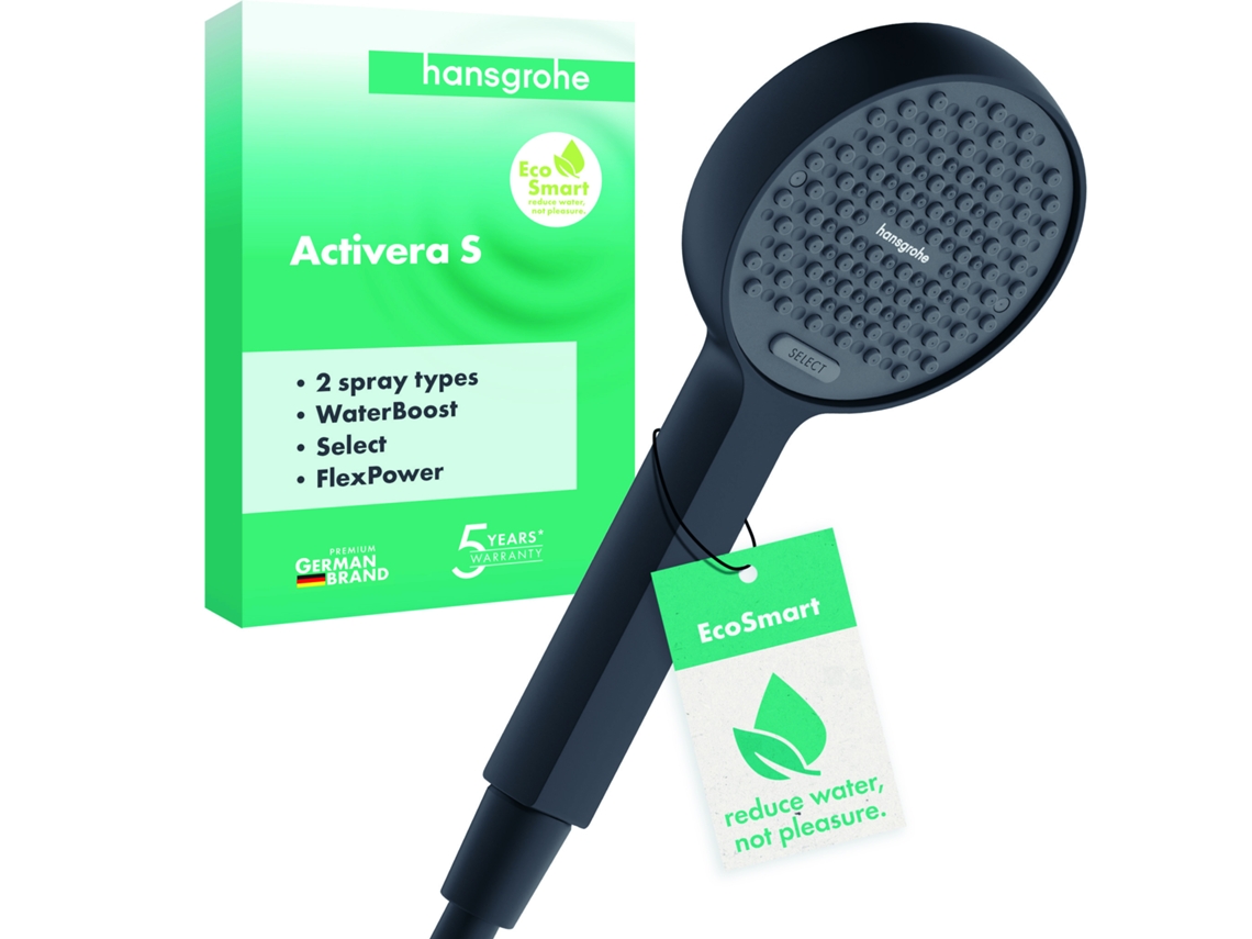 Activera Select S Chuveiro 95, 2 Modos De Pulverização, Economizador De Água Com Booster, Com Ecosmart, 28035670, Cor Preto Mate Hansgrohe