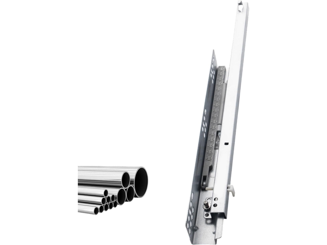 Conjunto De 2 Trilhos Deslizantes Para Gavetas Capacidade Carga 35kg, Trilhos De Substituição Com 1, 2mm De Espessura