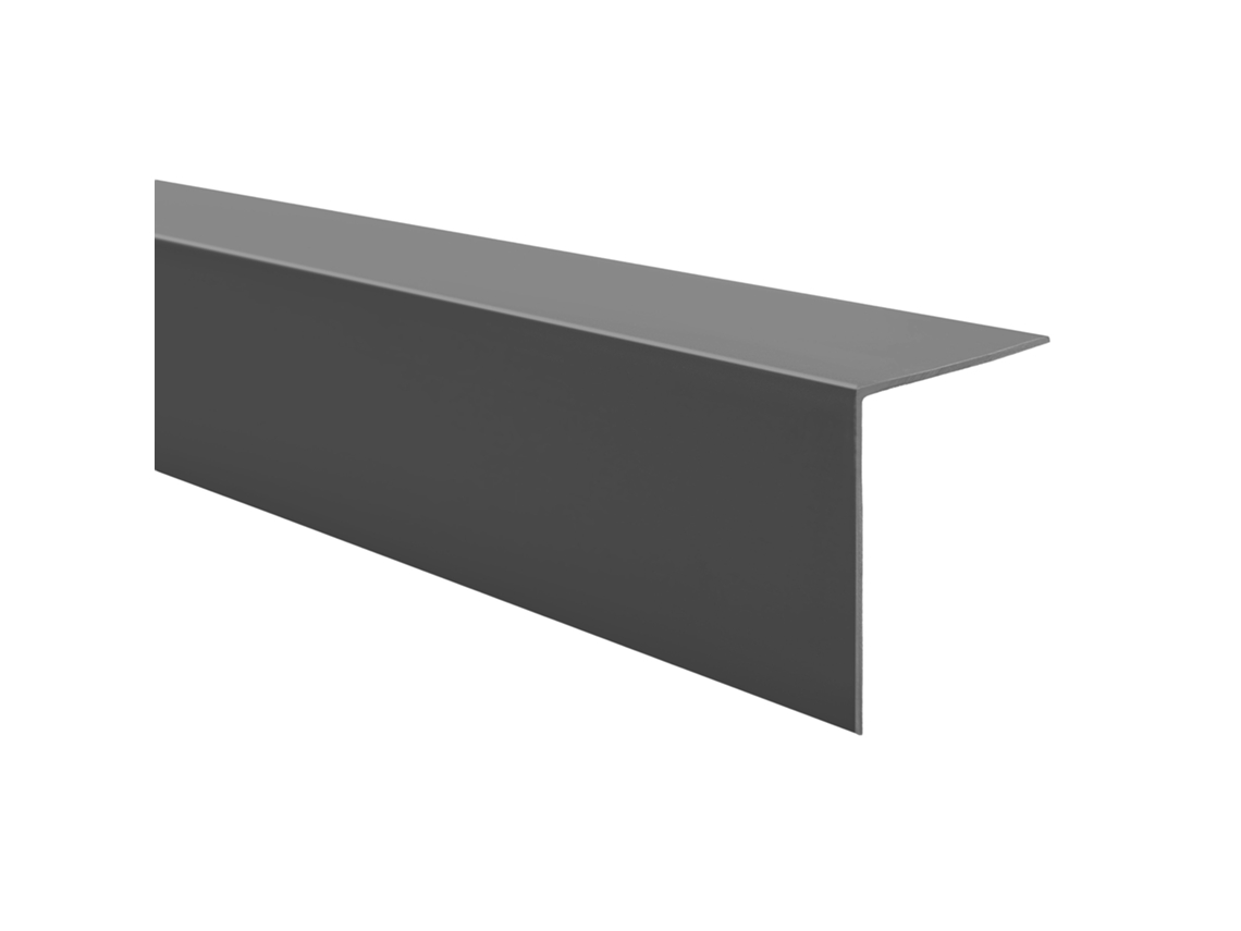 Quest Perfil Angular Pvc 10x10 Mm Rígido 200 Cm, Cinzento Escuro