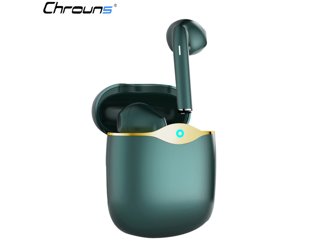 Auriculares Chrons Horas Reprodução Carregamento Sem Yizhood Bluetooth Verde
