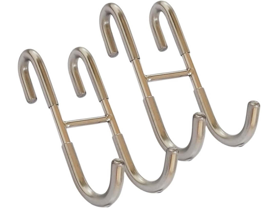 Ganchos Para Toalha De Banheiro, Cabides Aço Inoxidável, Em S, 2